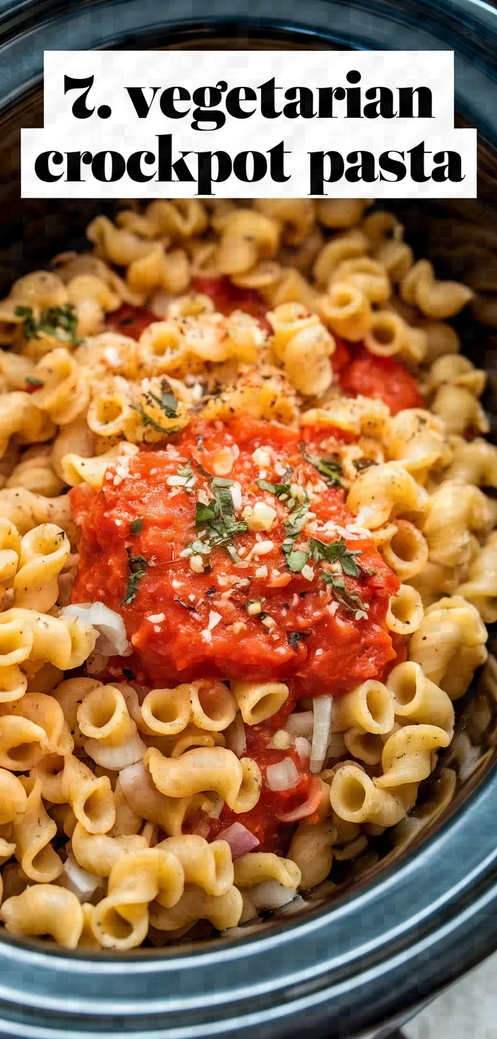 7. Vegetarian Crockpot Pasta