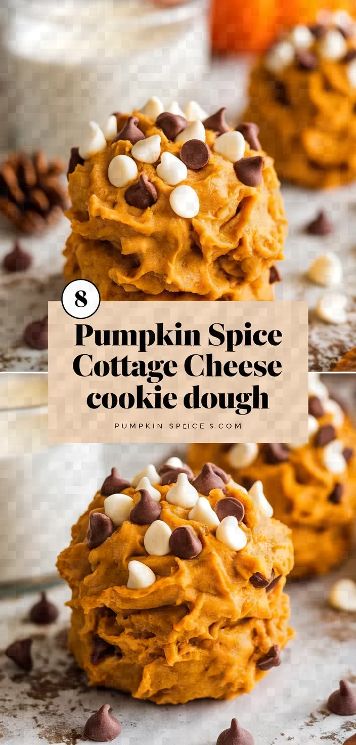 8. Pumpkin Spice Cottage Cheese Cookie Dough