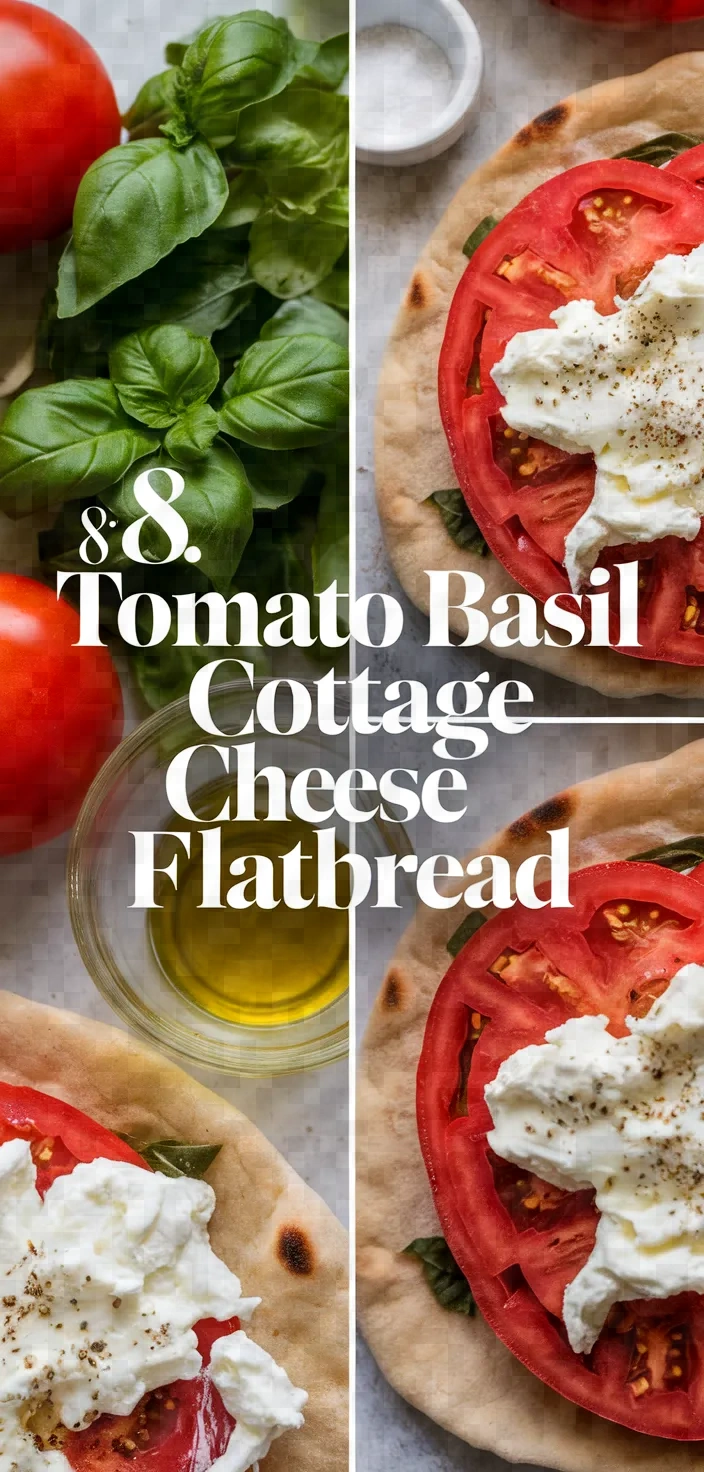 8. Tomato Basil Cottage Cheese Flatbread