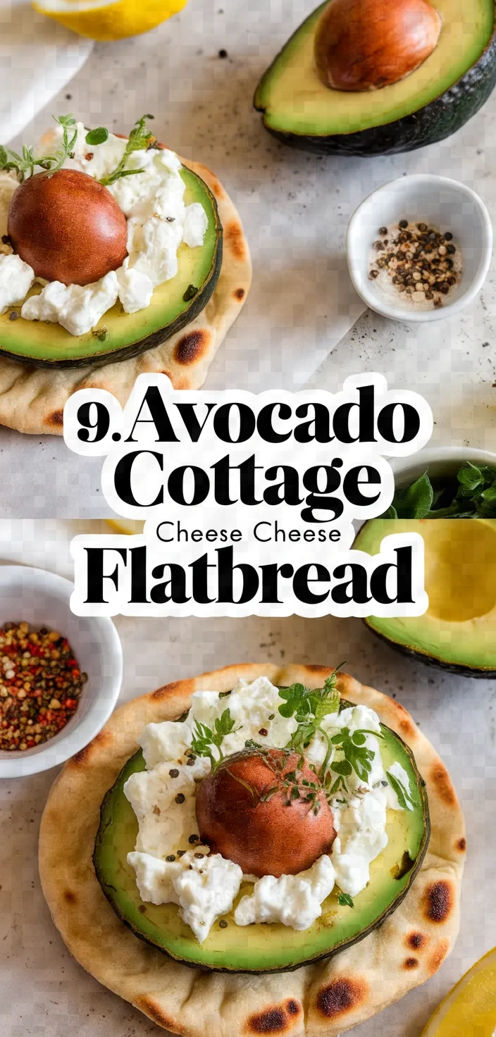 9. Avocado Cottage Cheese Flatbread