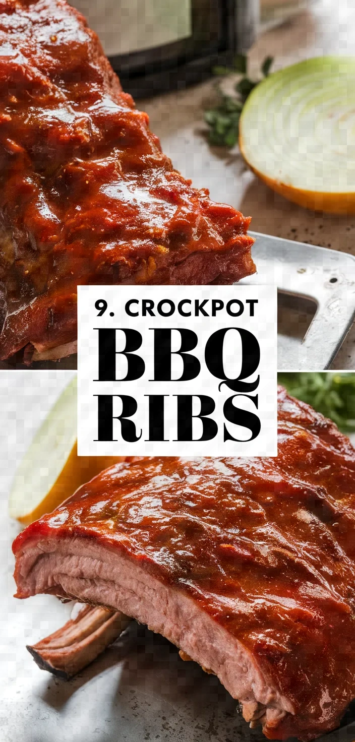 9. Crockpot BBQ Ribs