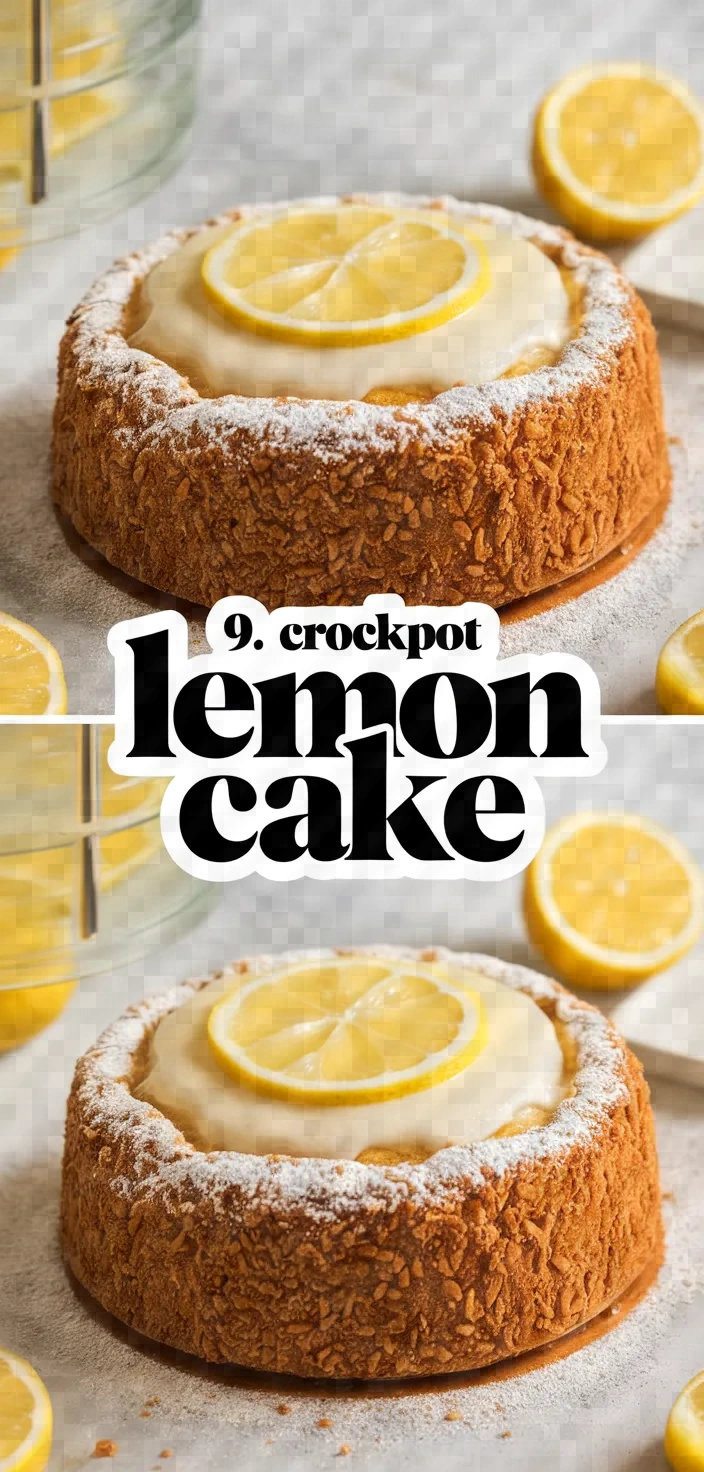 9. Crockpot Lemon Cake