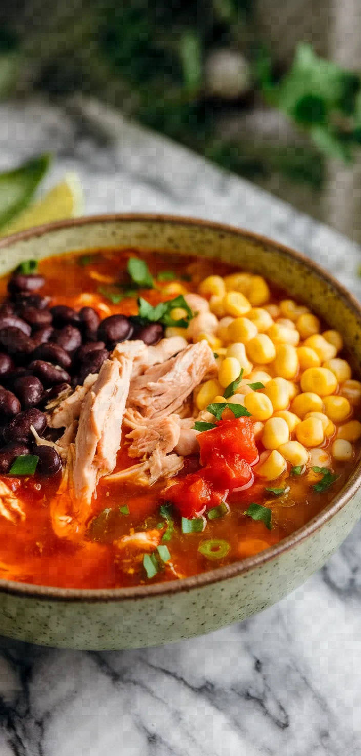 9. Crockpot Spicy Chicken Tortilla Soup