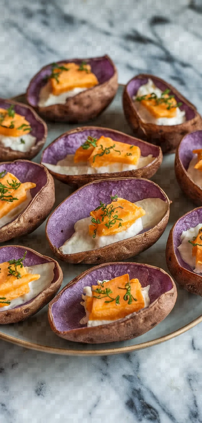 9. Easter Appetizers Purple Potato Skins