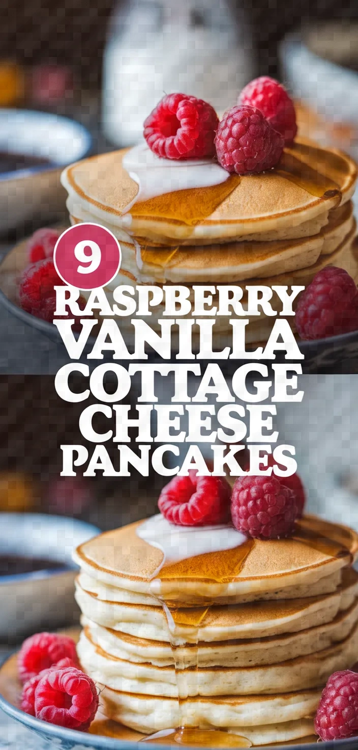 9. Raspberry Vanilla Cottage Cheese Pancakes