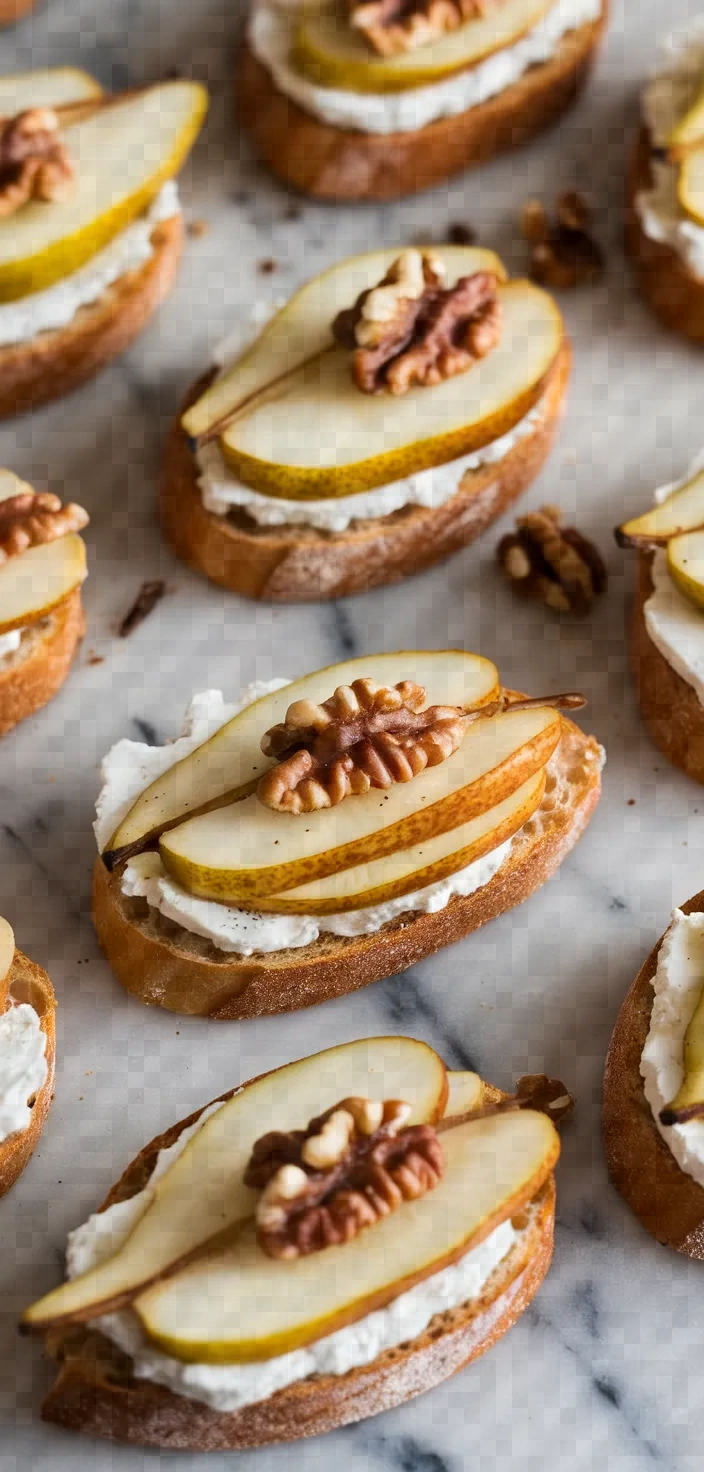 9. Spiced Pear Crostini Appetizers