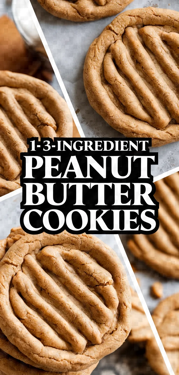 1. 3-Ingredient Peanut Butter Cookies