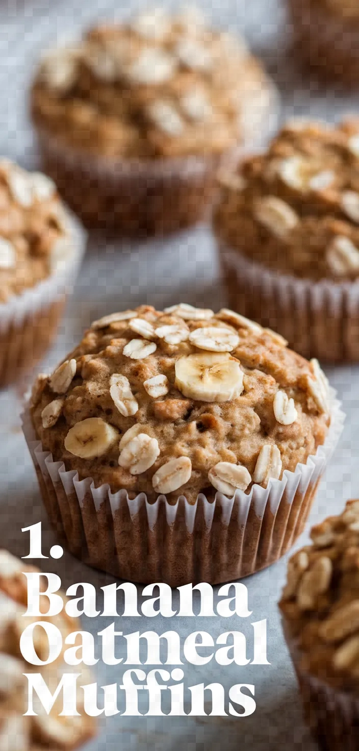 1. Banana Oatmeal Muffins