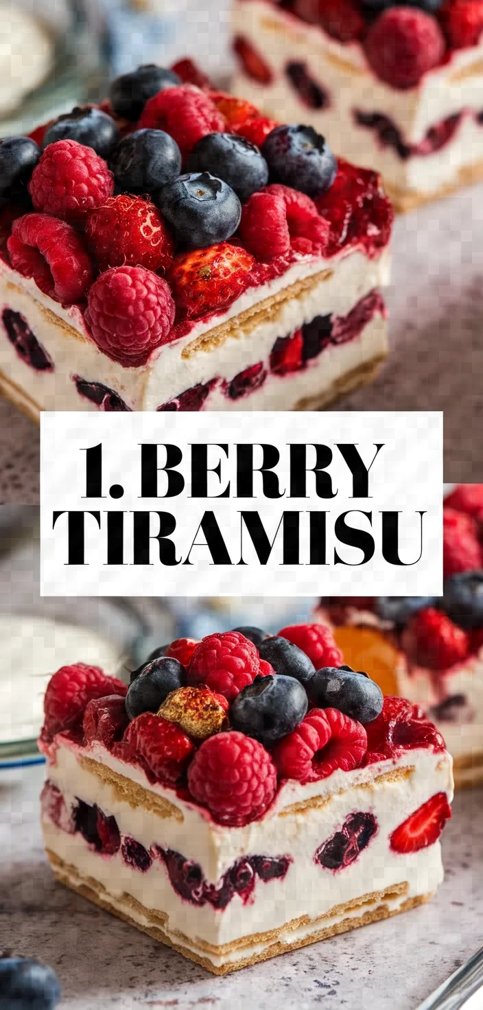 1. Berry Tiramisu