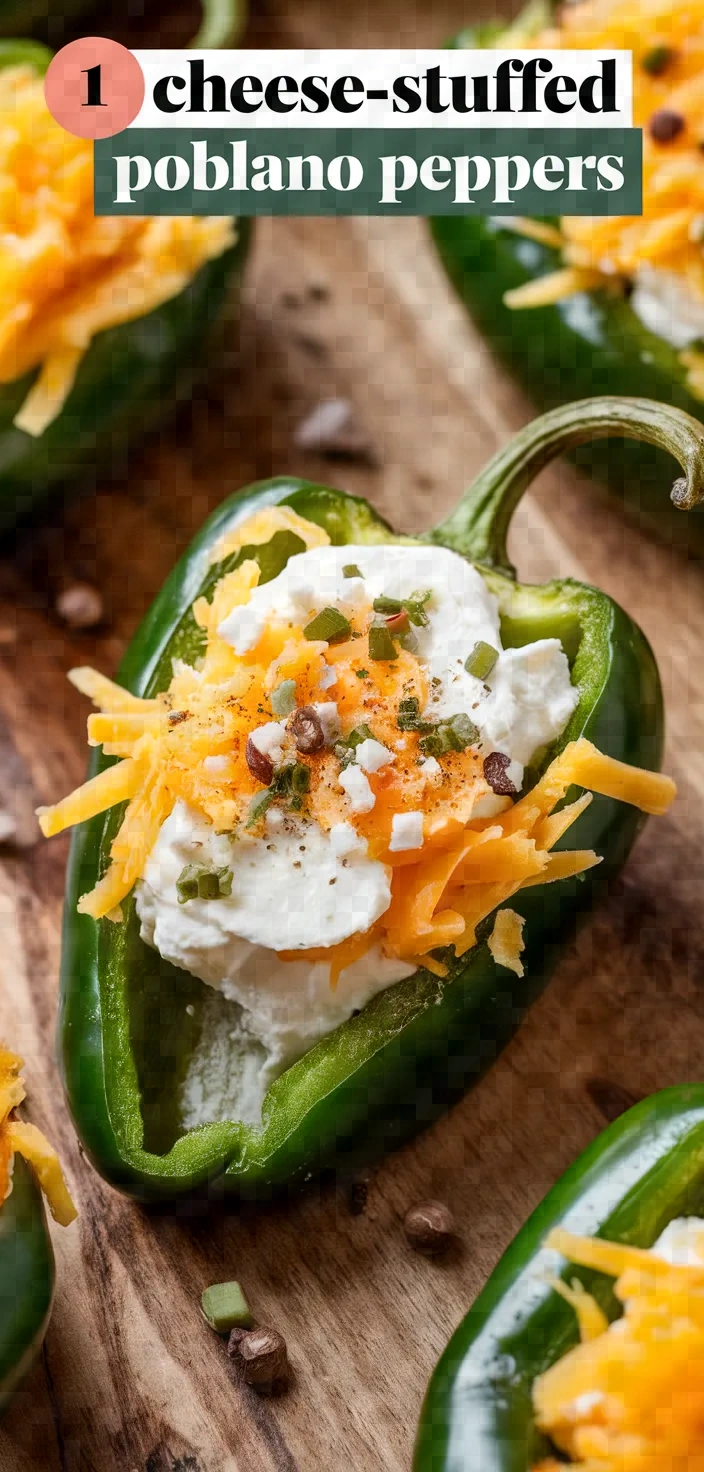 1. Cheese-Stuffed Poblano Peppers