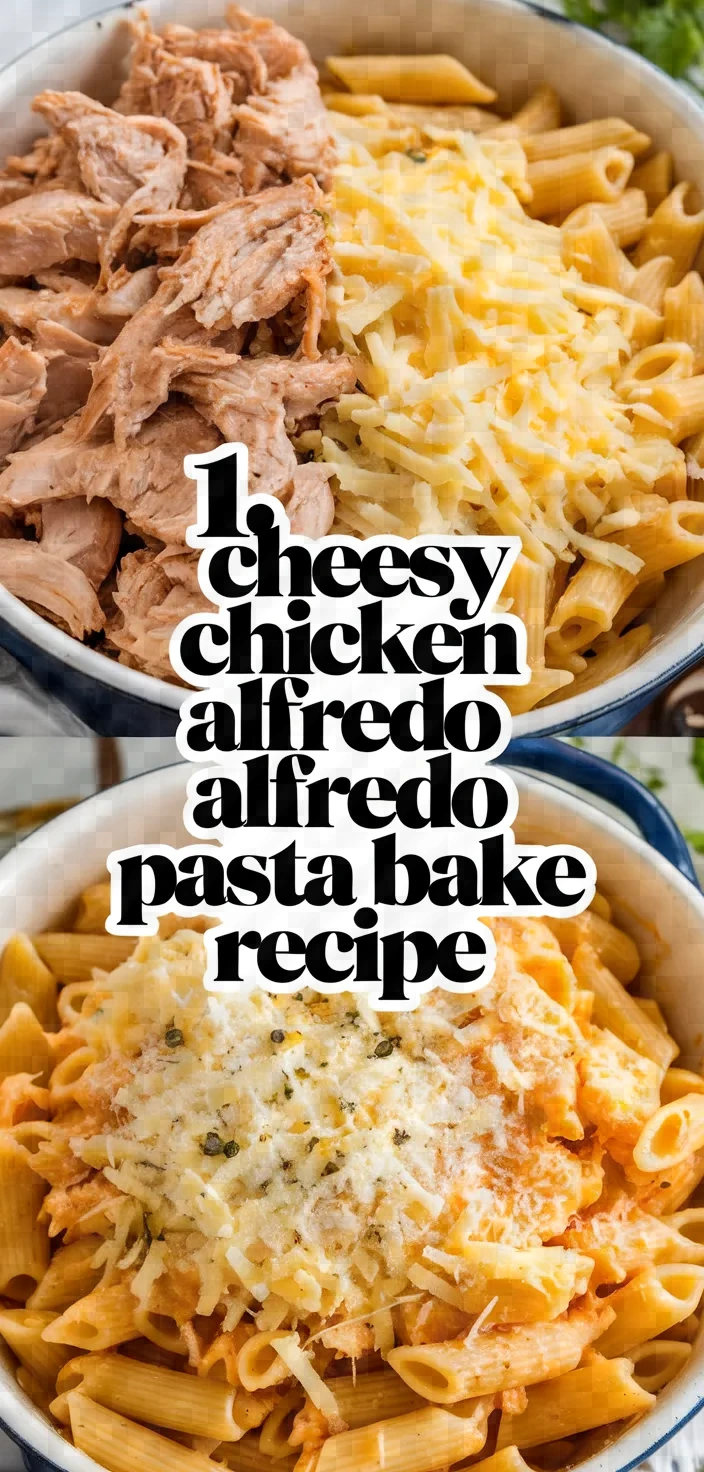 1. Cheesy Chicken Alfredo Pasta Bake Recipe