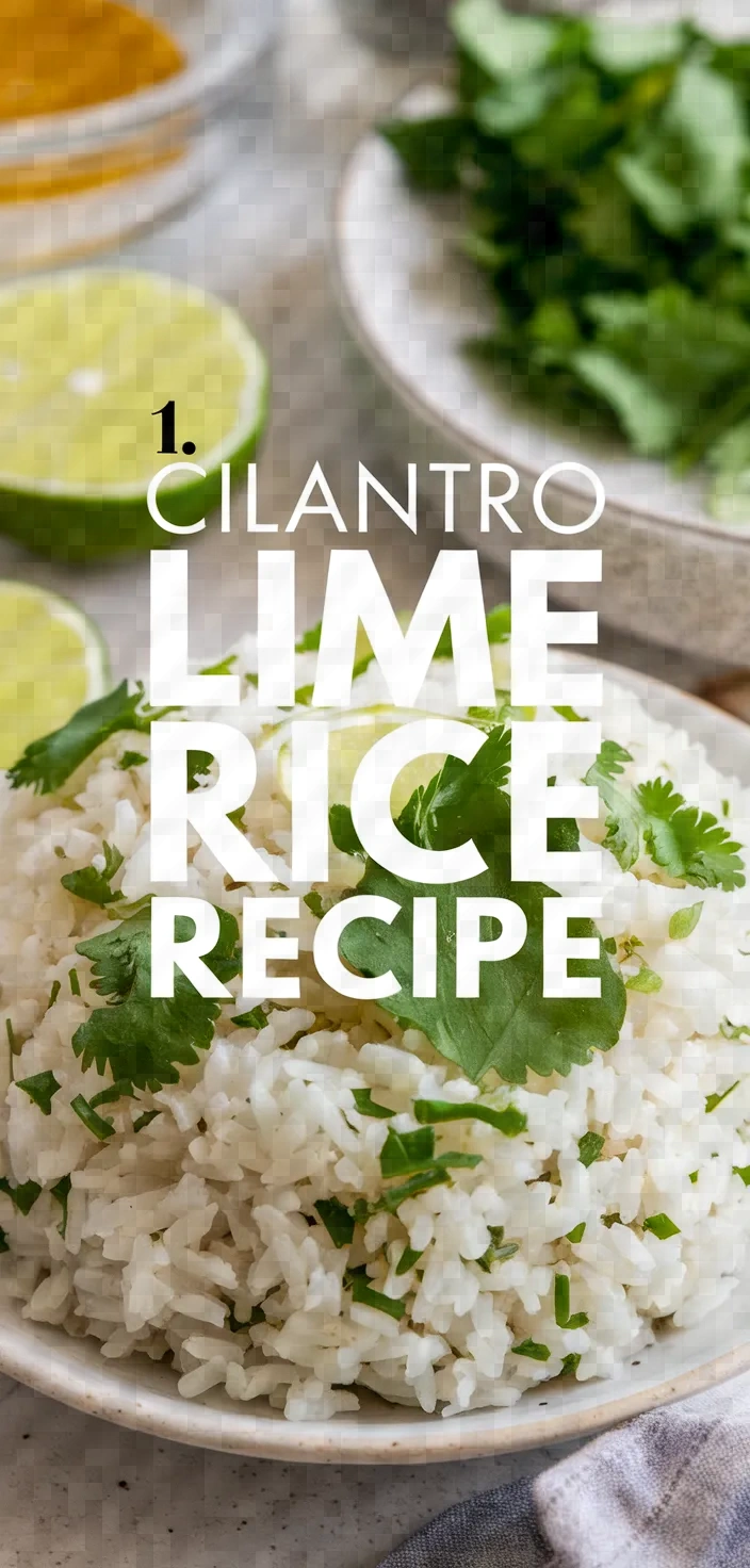 1. Cilantro Lime Rice Recipe