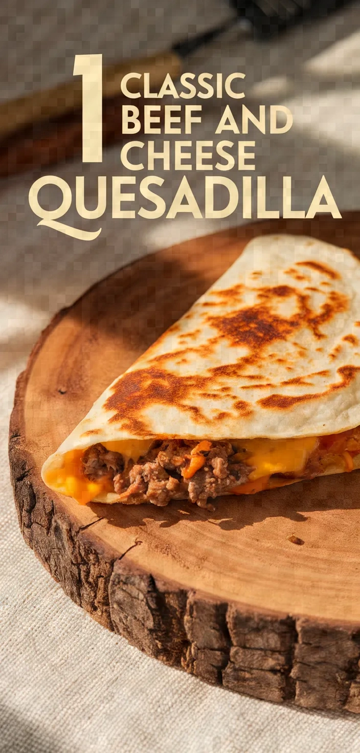 1. Classic Beef and Cheese Quesadilla