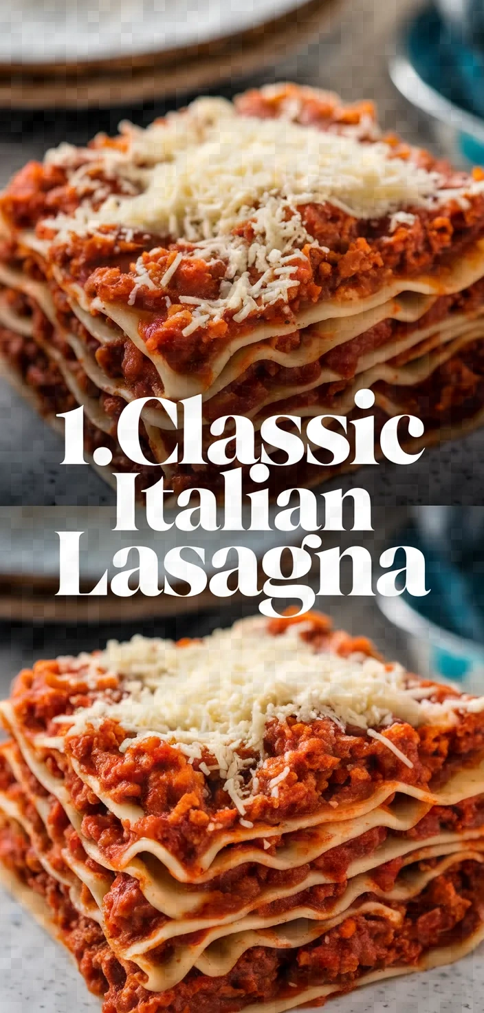 1. Classic Italian Lasagna