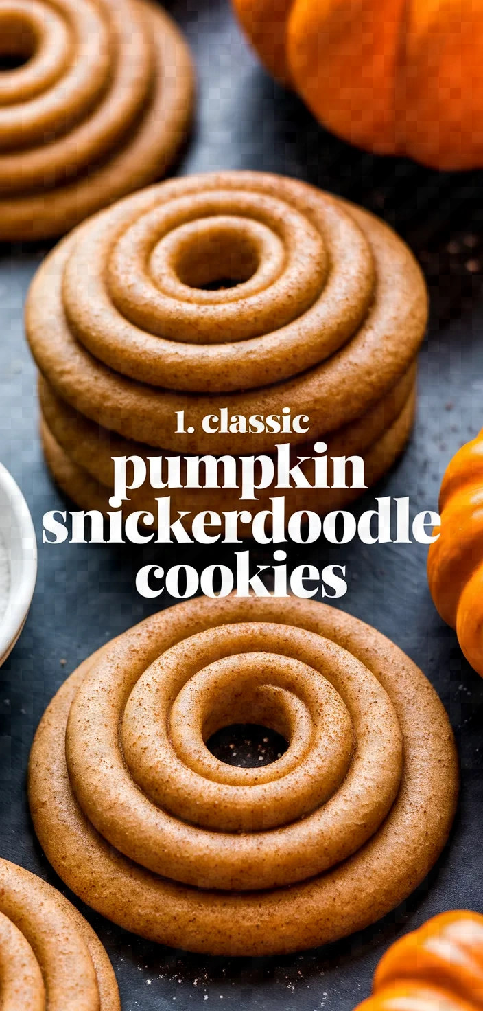 1. Classic Pumpkin Snickerdoodle Cookies