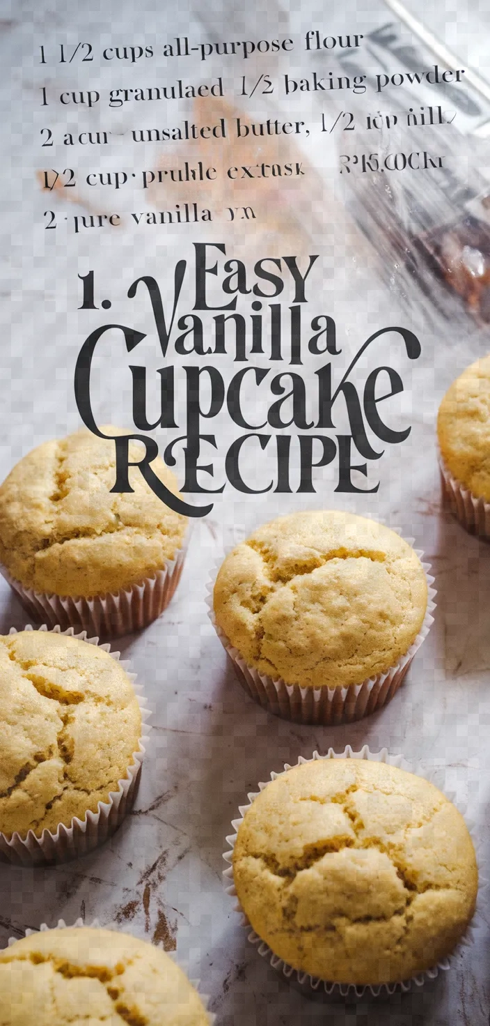 1. Easy Vanilla Cupcake Recipe