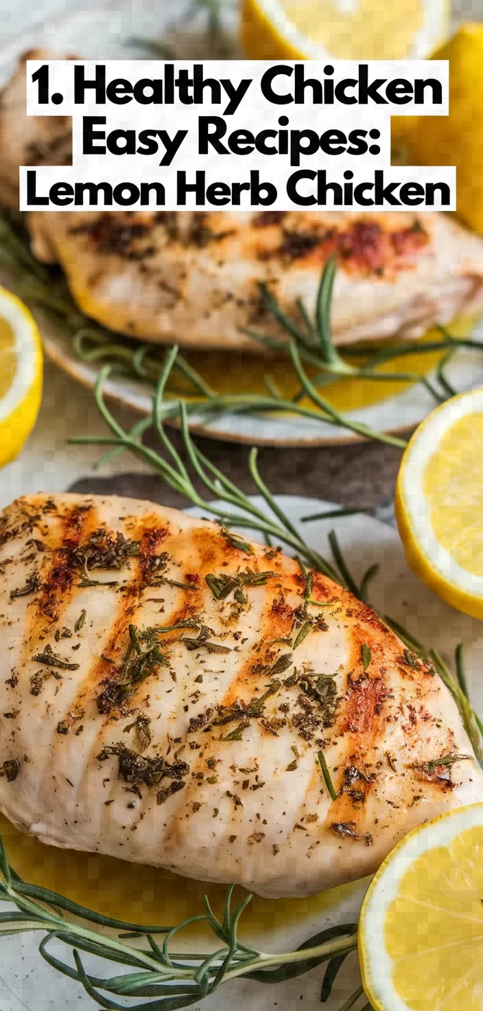 1. Healthy Chicken Easy Recipes: Lemon Herb Chicken