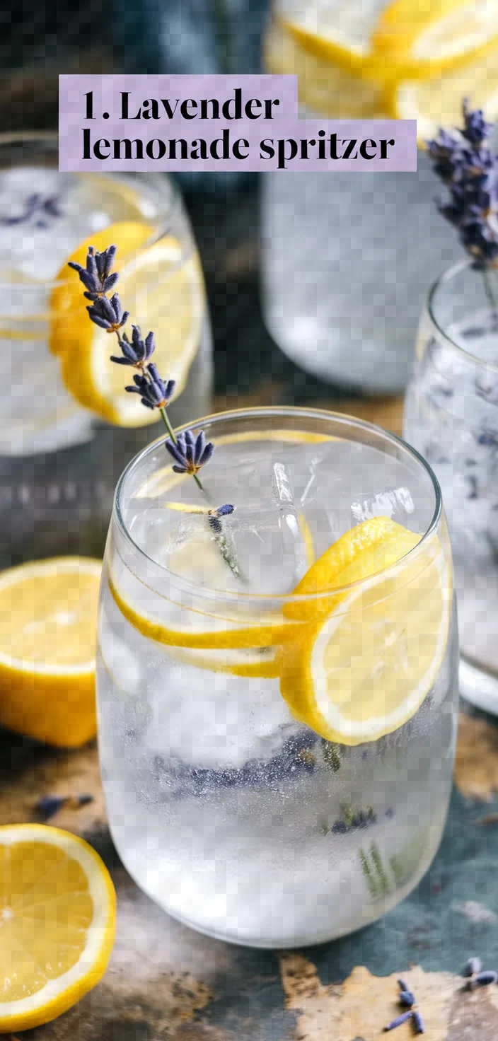 1. Lavender Lemonade Spritzer