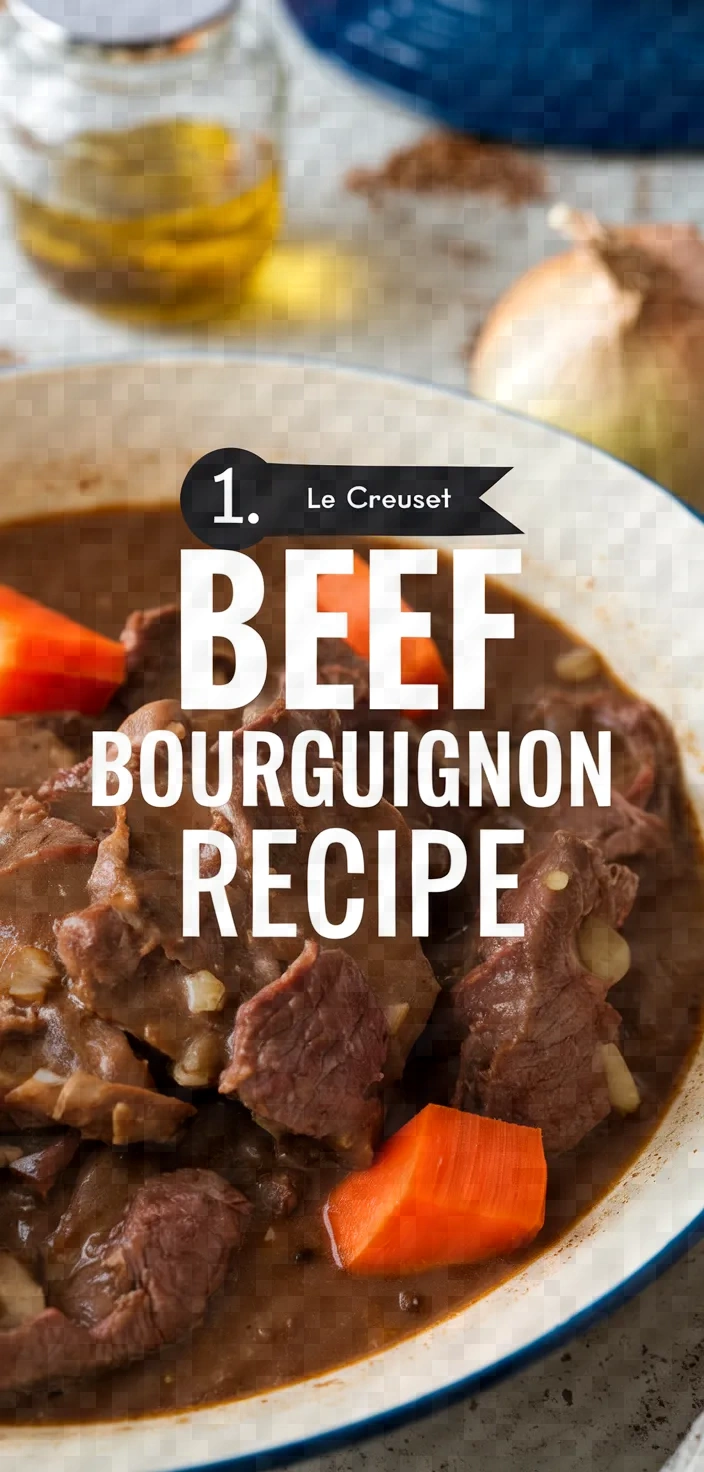 1. Le Creuset Beef Bourguignon Recipe