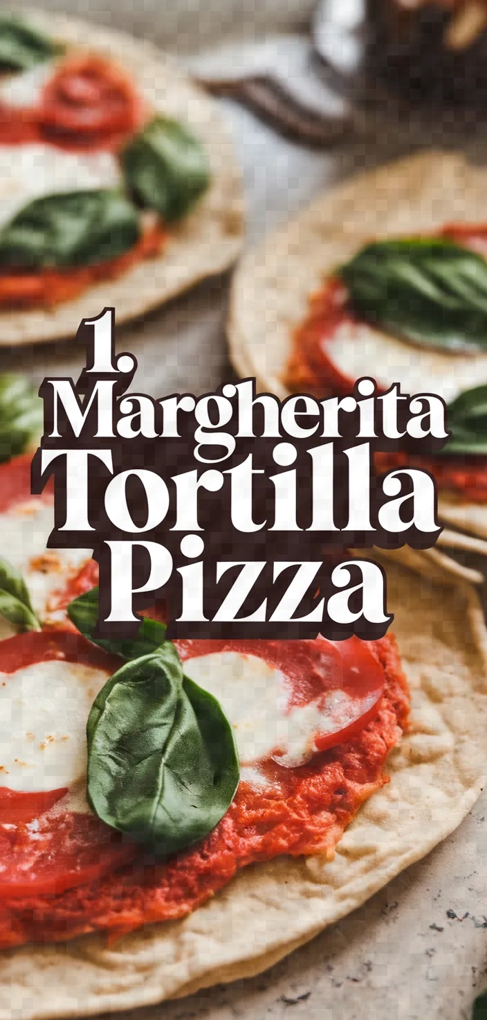 1. Margherita Tortilla Pizza