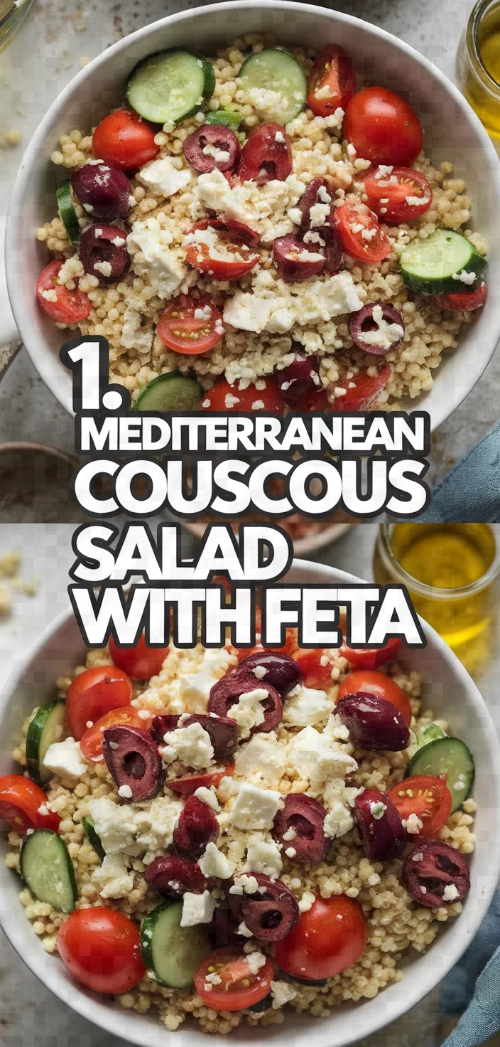 1. Mediterranean Couscous Salad with Feta