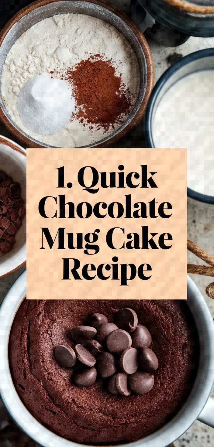 1. Quick Chocolate Mug Cake Recipe