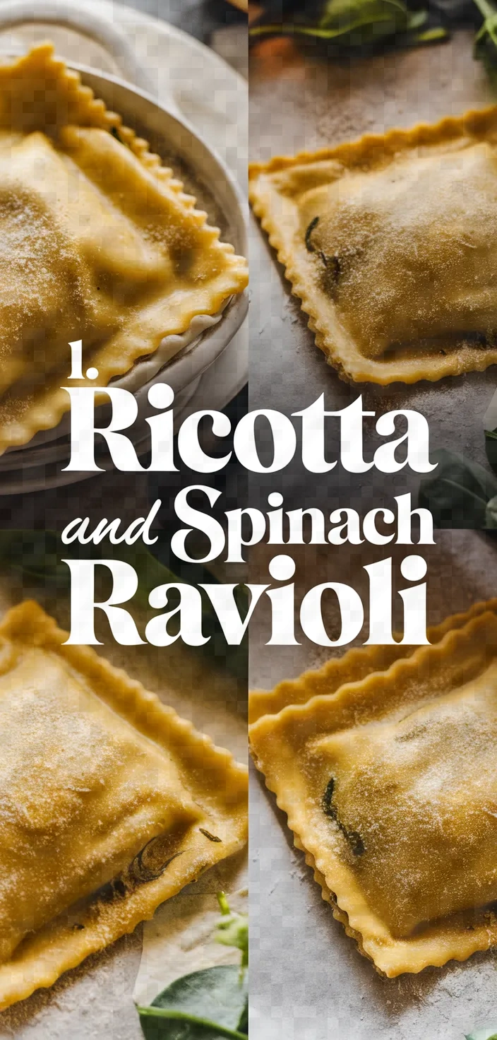 1. Ricotta and Spinach Ravioli