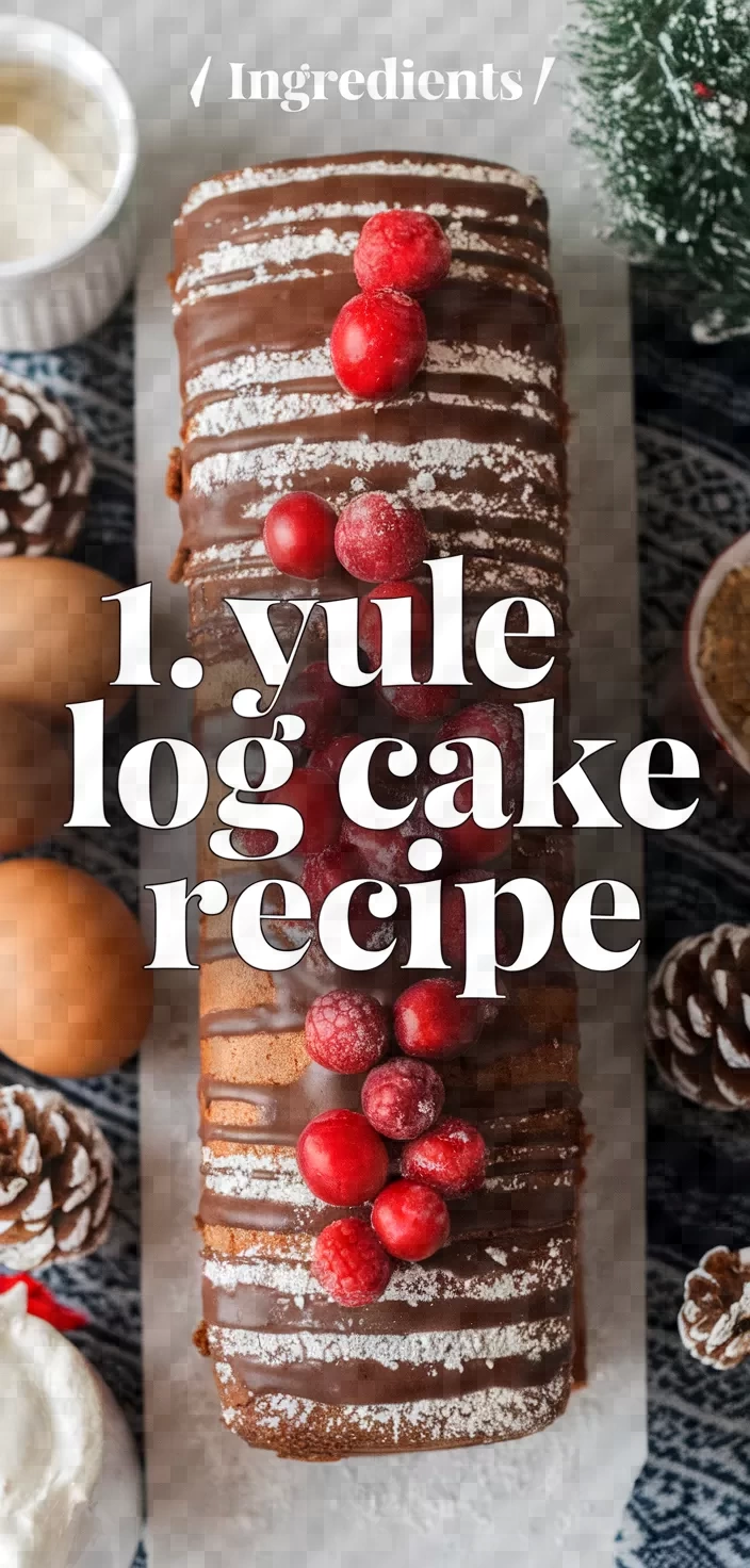 1. Yule Log Cake Recipe