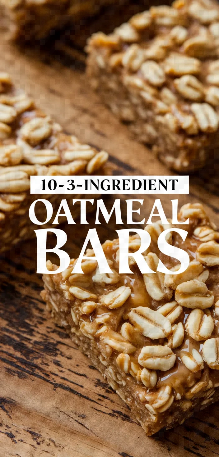 10. 3-Ingredient Oatmeal Bars