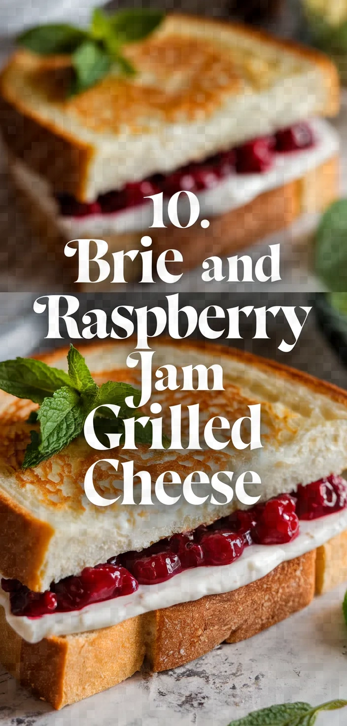 10. Brie and Raspberry Jam Grilled Cheese