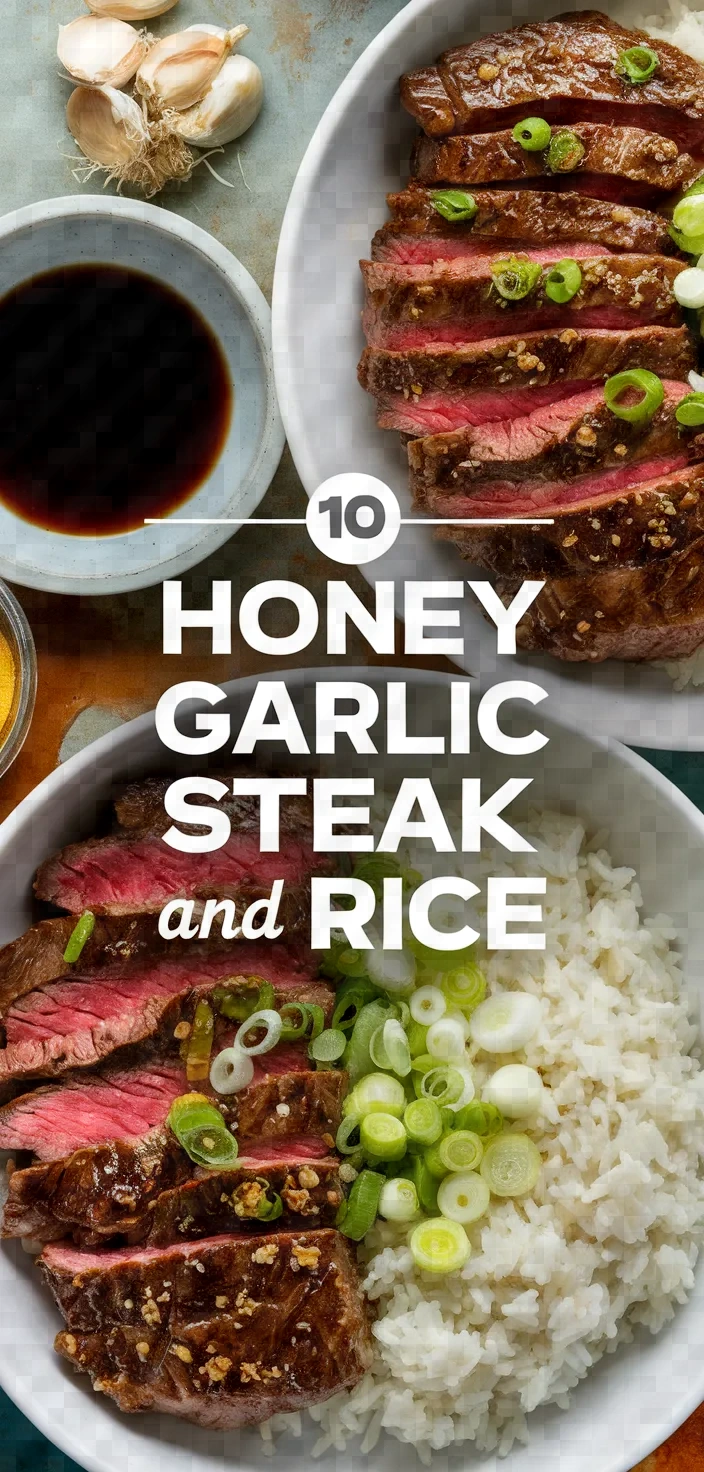 10. Honey Garlic Steak and Rice