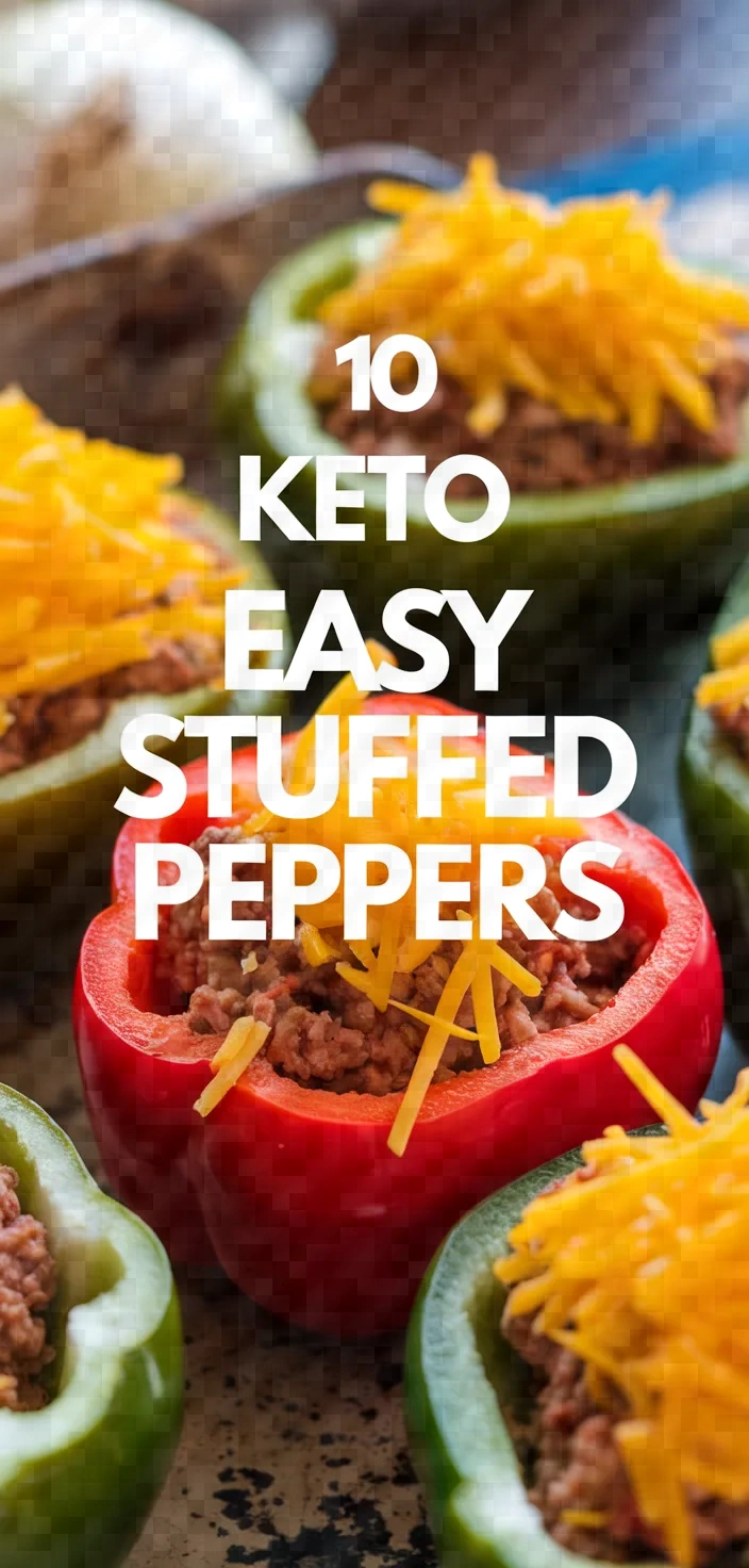 10. Keto Easy Stuffed Peppers