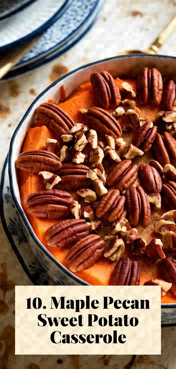 10. Maple Pecan Sweet Potato Casserole