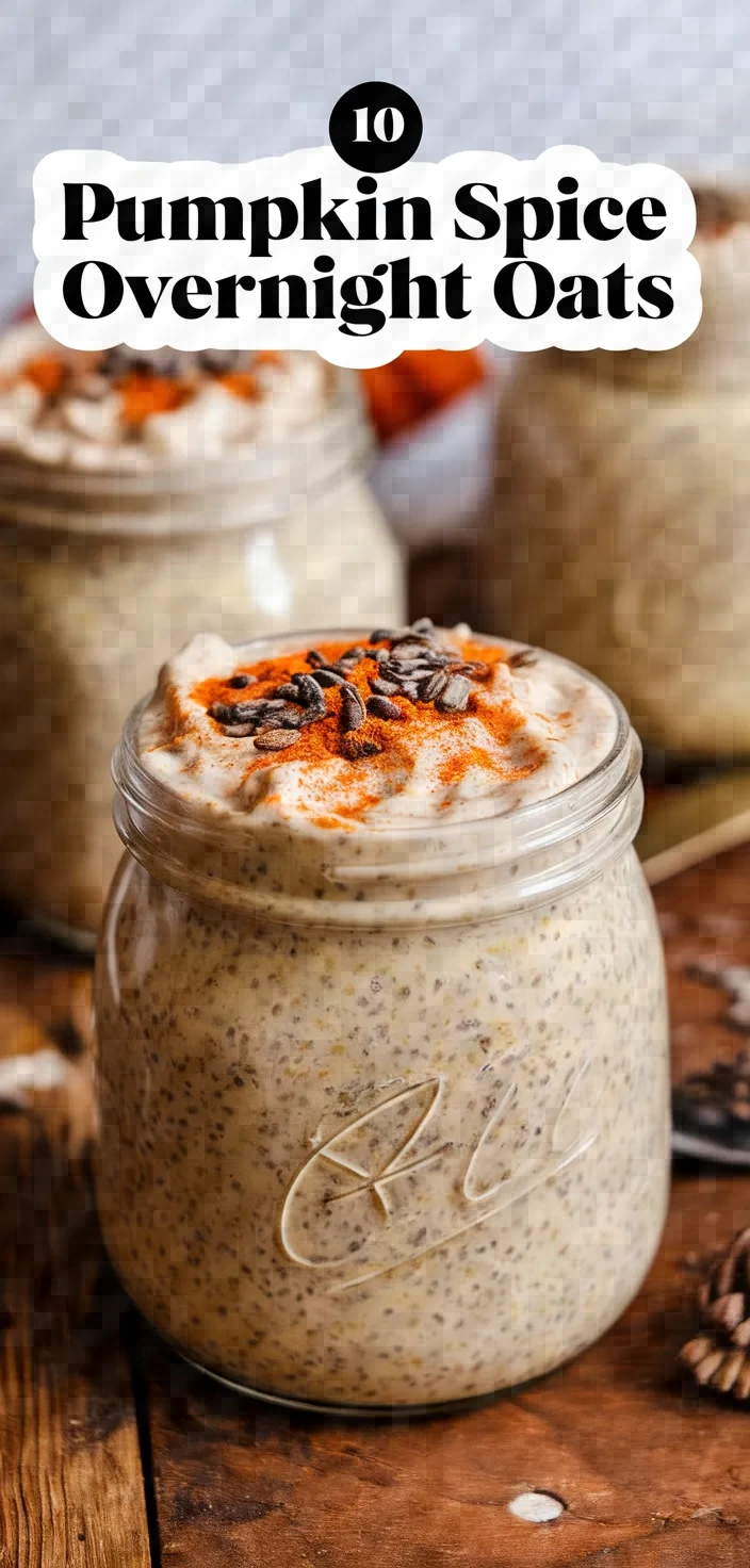 10. Pumpkin Spice Overnight Oats