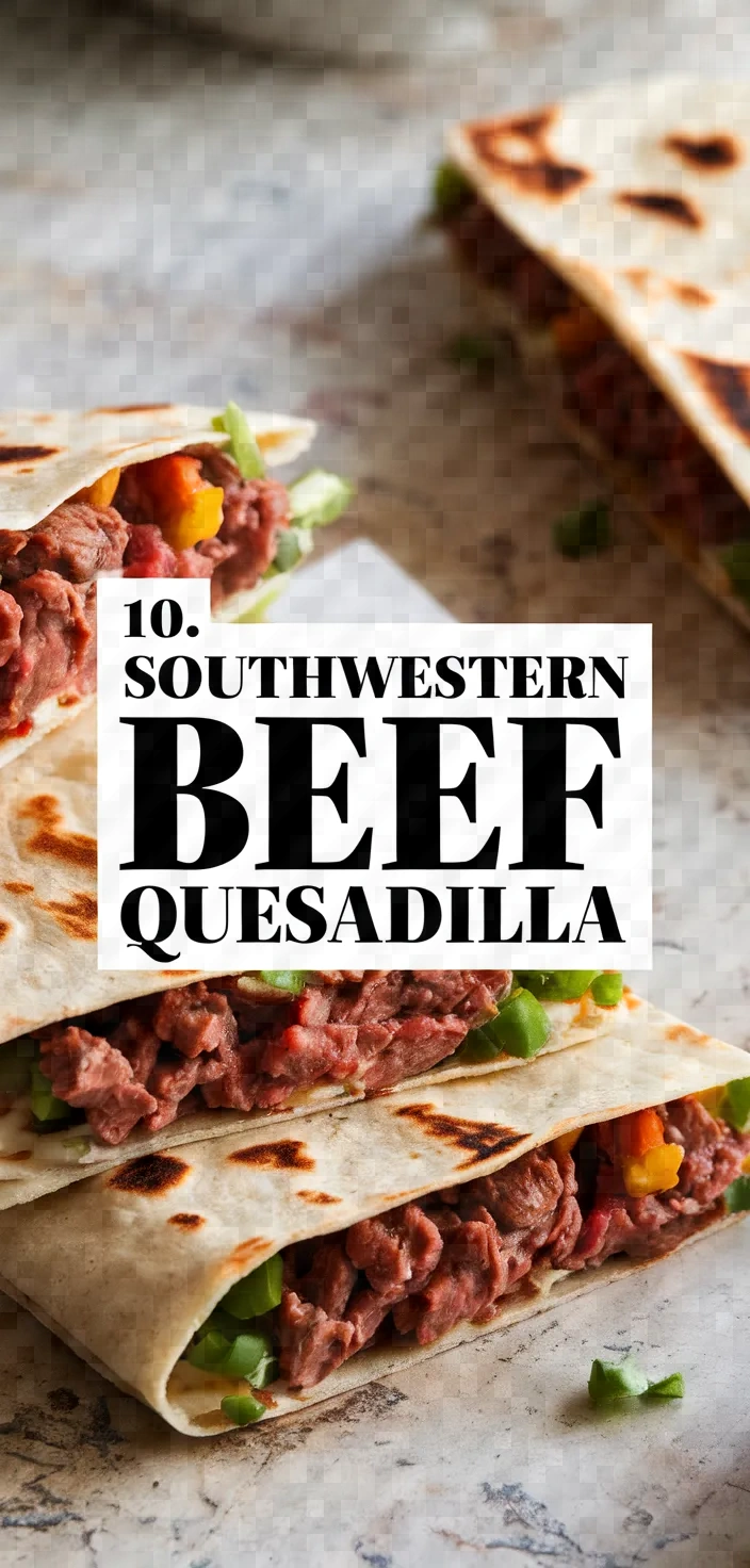 10. Southwestern Beef Quesadilla