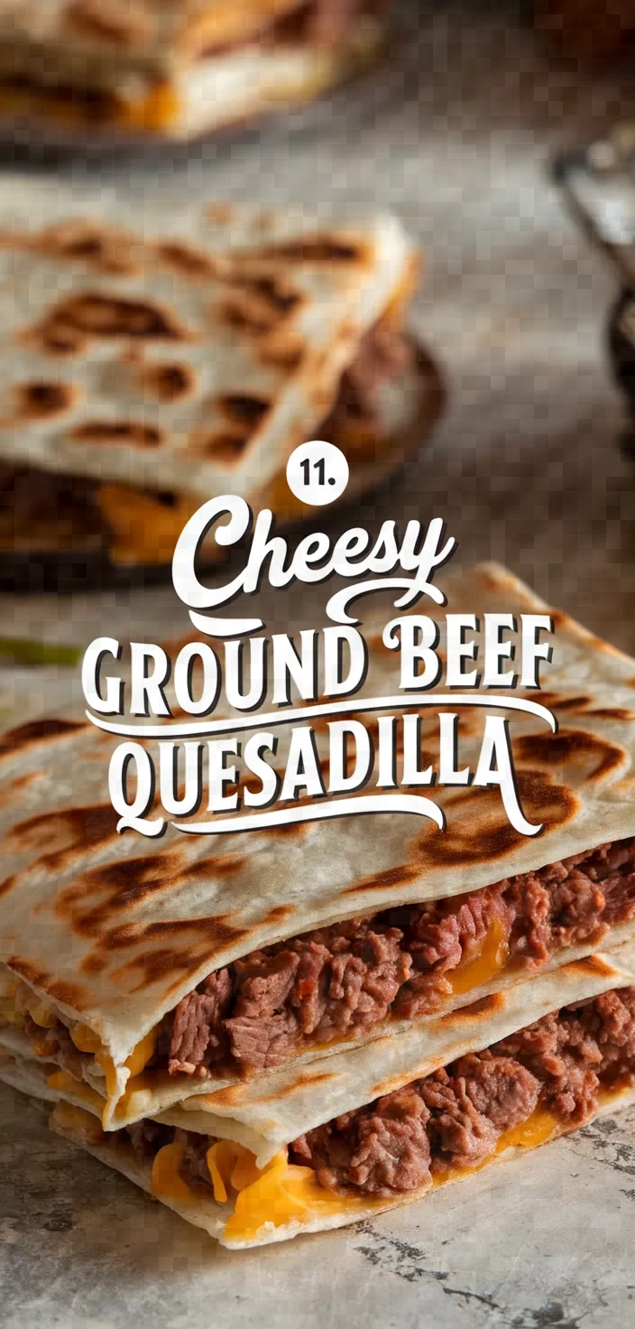 11. Cheesy Ground Beef Quesadilla