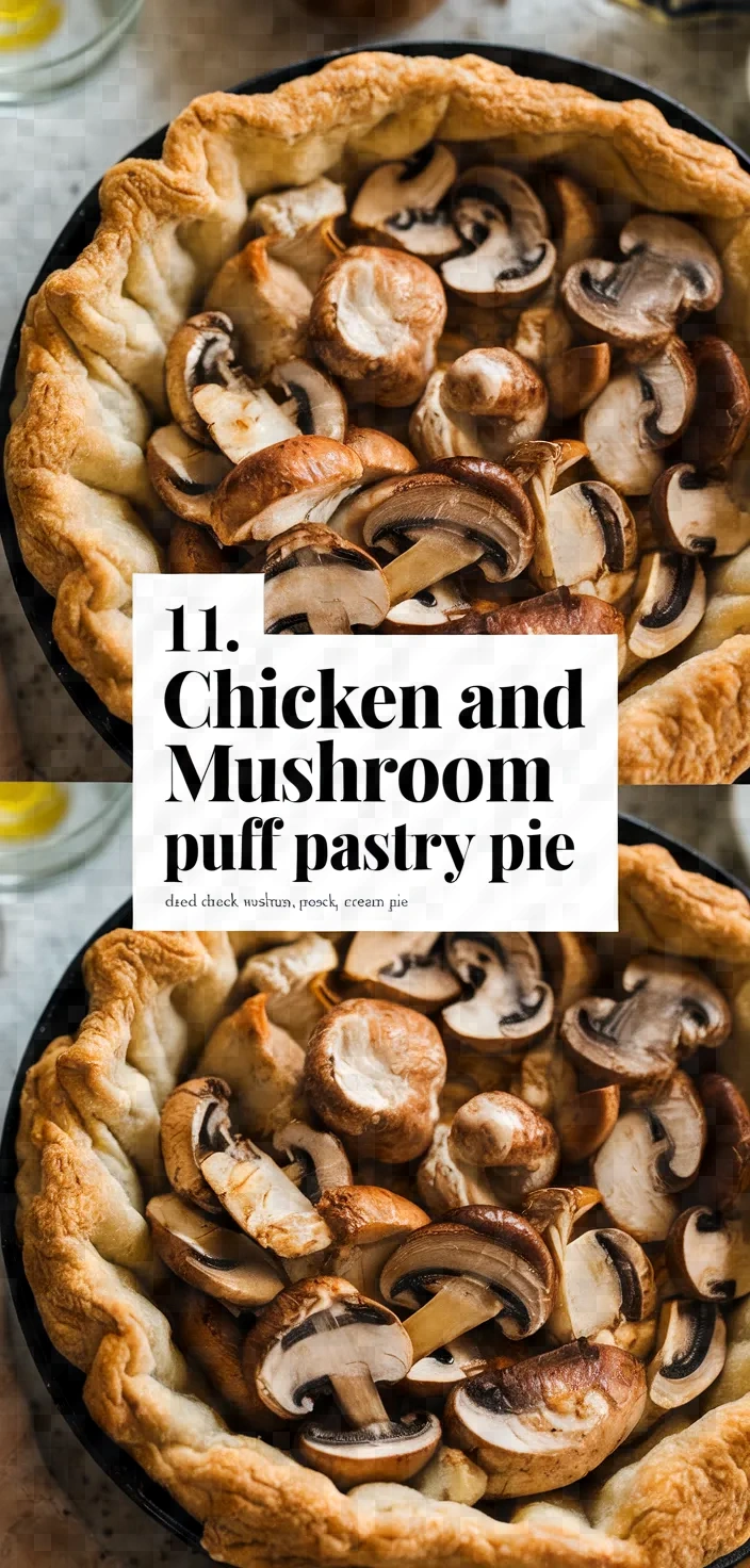 11. Chicken and Mushroom Puff Pastry Pie