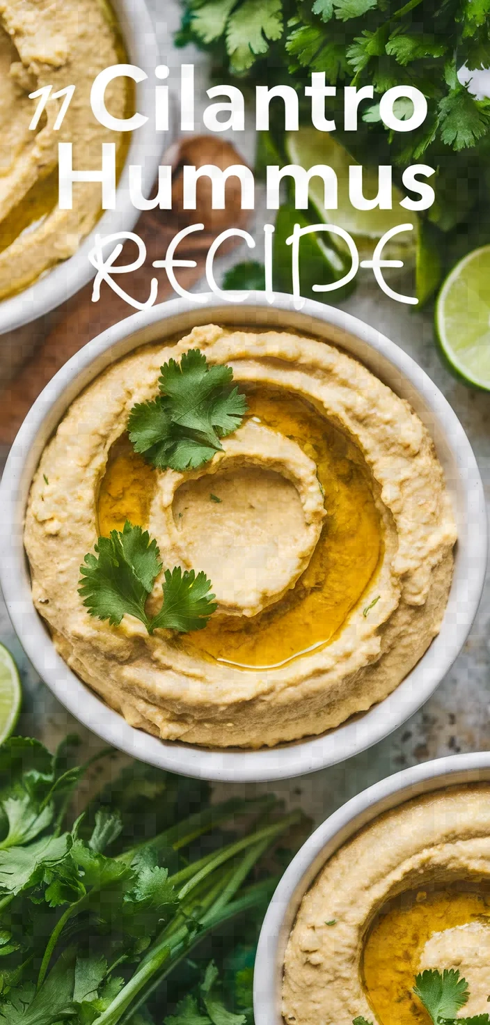 11. Cilantro Hummus Recipe