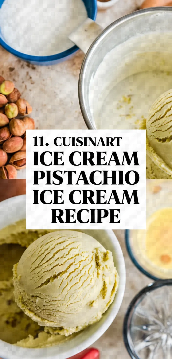 11. Cuisinart Ice Cream Maker Pistachio Ice Cream Recipe