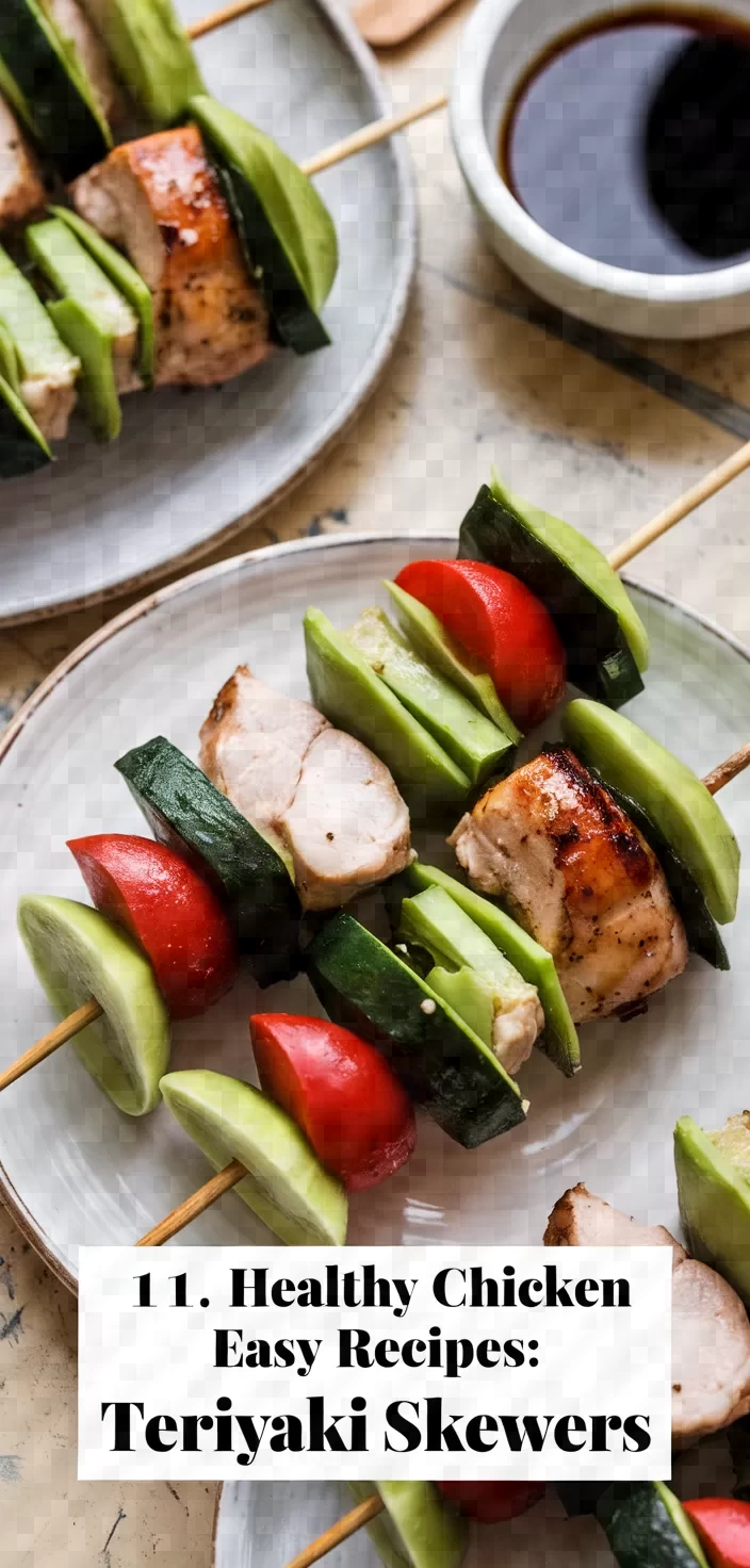 11. Healthy Chicken Easy Recipes: Teriyaki Skewers