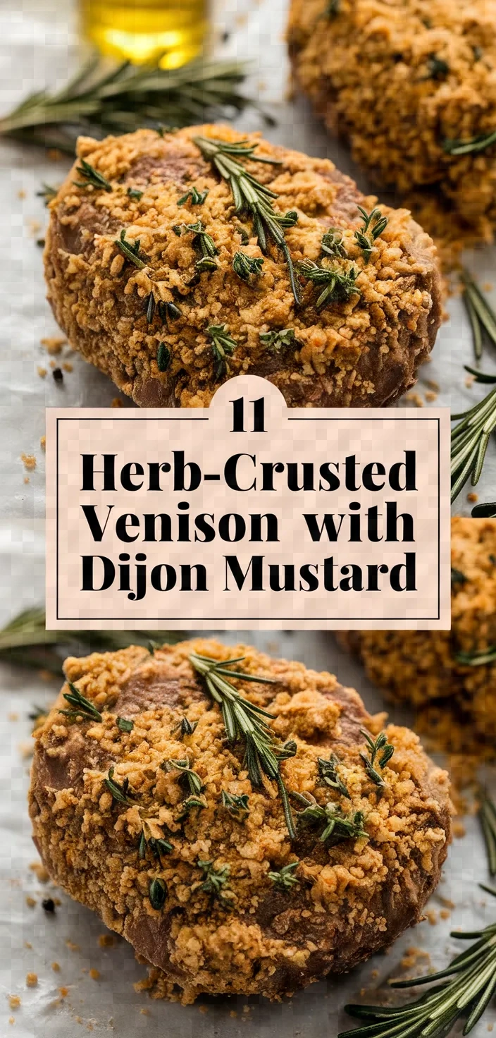 11. Herb-Crusted Venison with Dijon Mustard