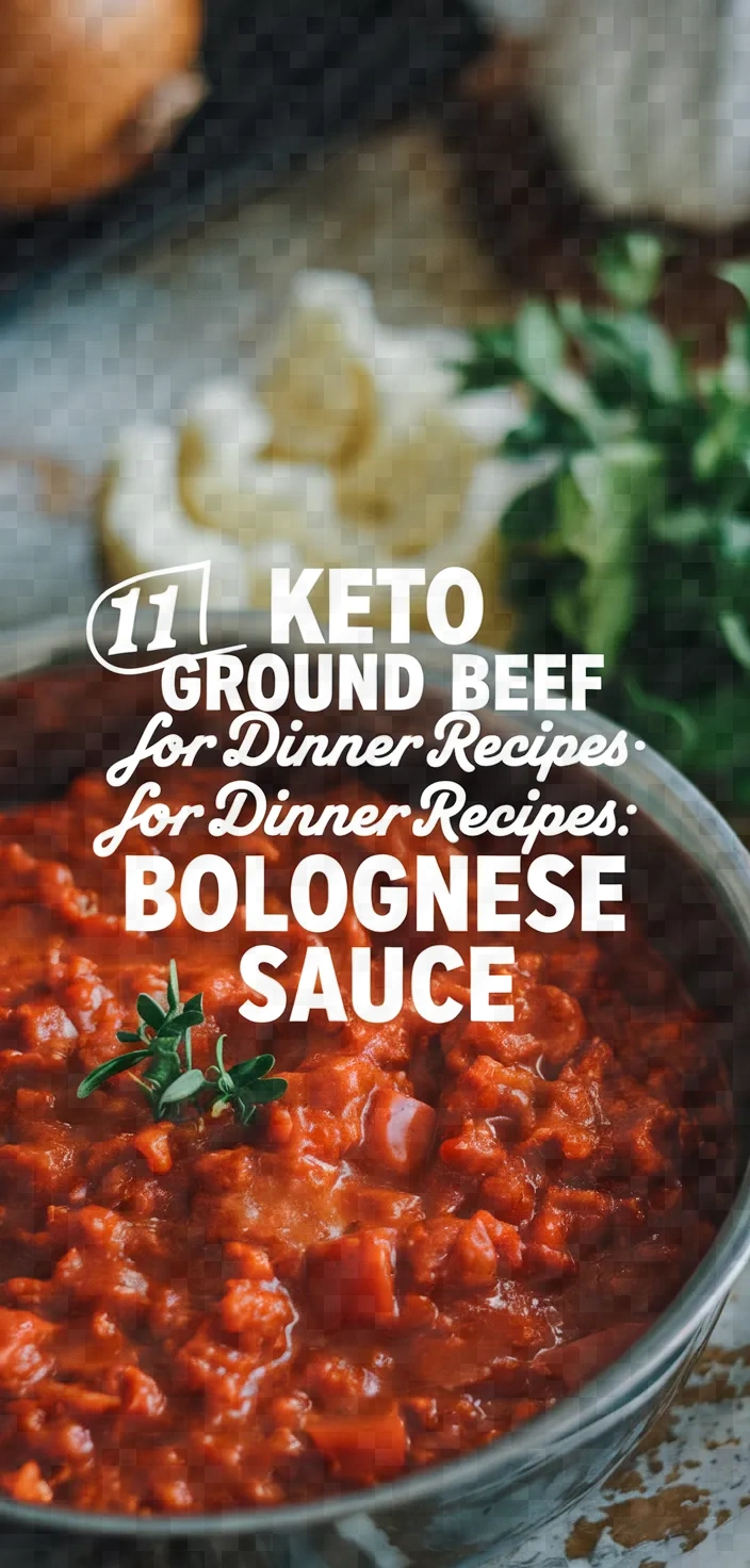 11. Keto Ground Beef for Dinner Recipes: Bolognese Sauce