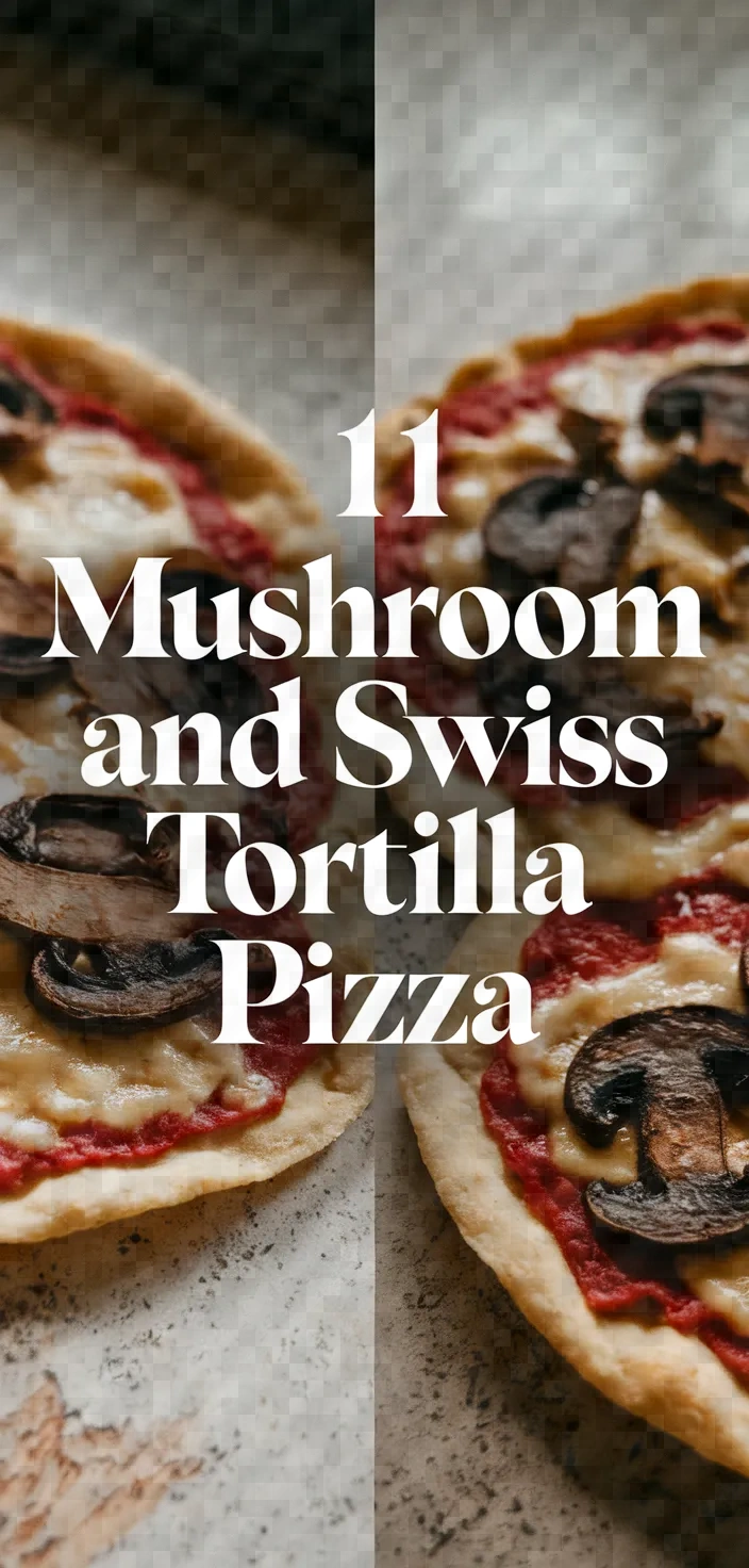 11. Mushroom and Swiss Tortilla Pizza