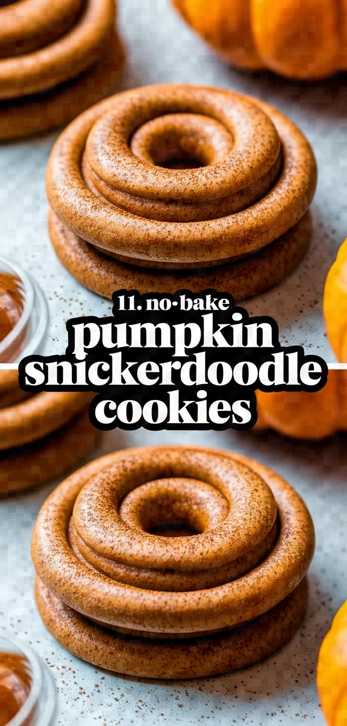 11. No-Bake Pumpkin Snickerdoodle Cookies