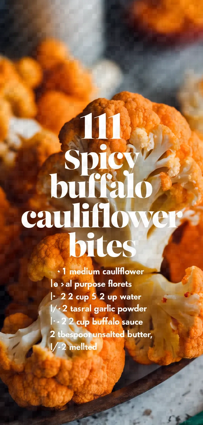 11. Spicy Buffalo Cauliflower Bites