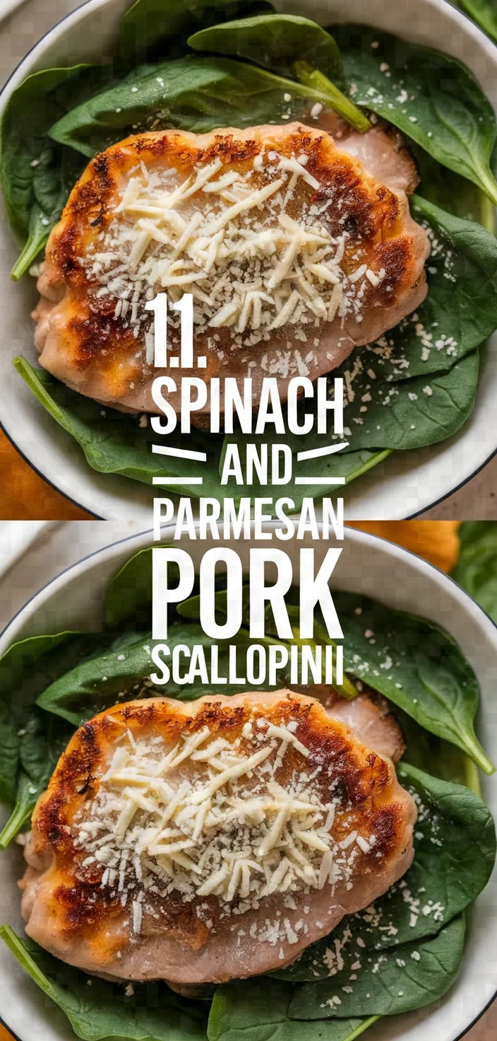 11. Spinach and Parmesan Pork Scallopini