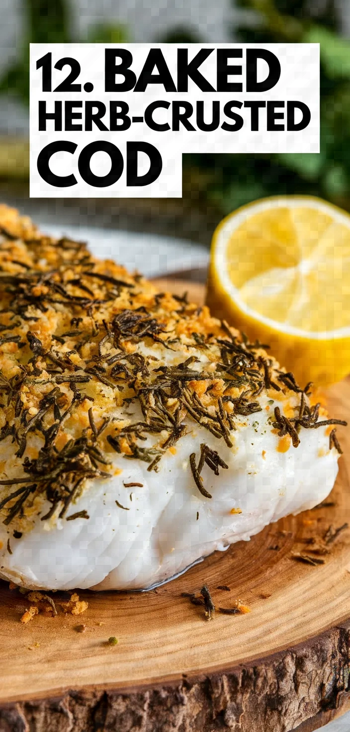 12. Baked Herb-Crusted Cod