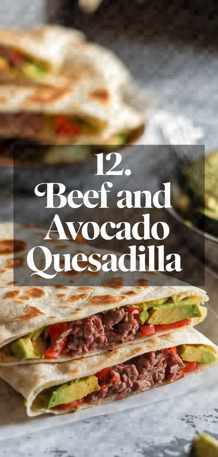 12. Beef and Avocado Quesadilla