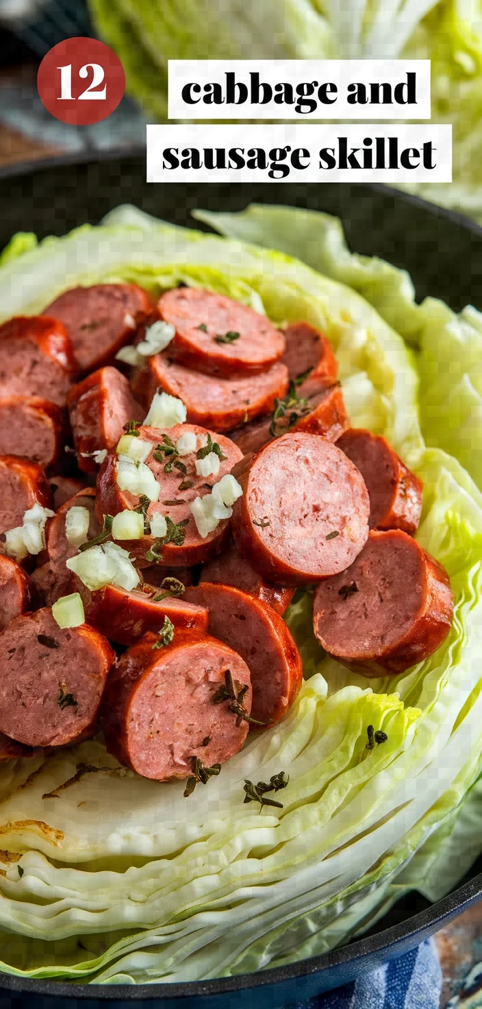 12. Cabbage and Sausage Skillet