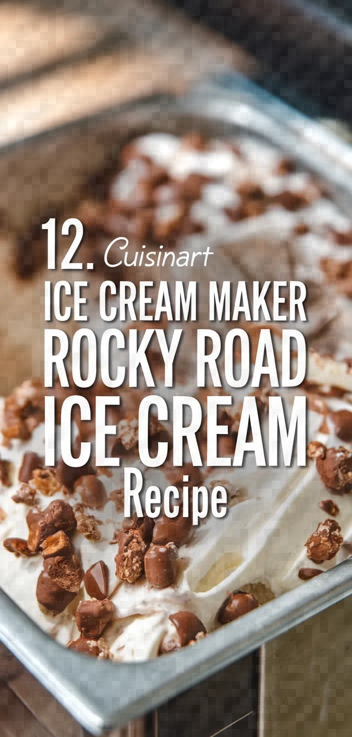 12. Cuisinart Ice Cream Maker Rocky Road Ice Cream Recipe